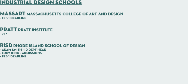 Industrial Design Schools